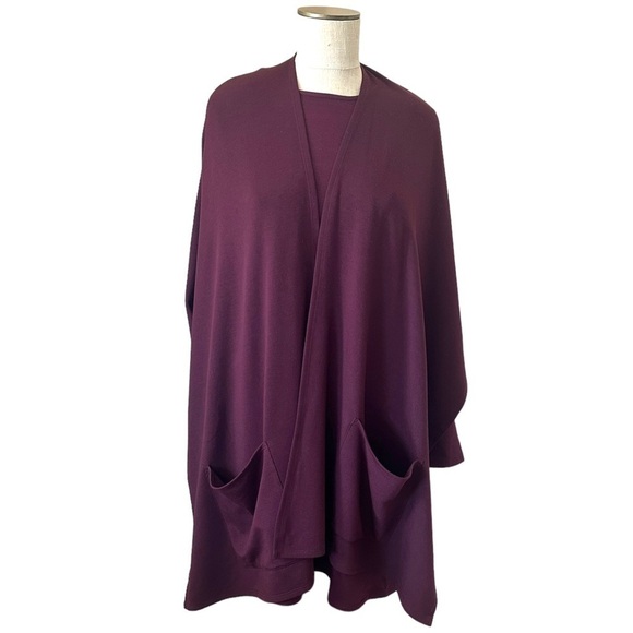 J. Jill Pure Jill Modal Knit Pocket Tunic Dress with Ruana Wrap Topper S - Picture 2 of 14